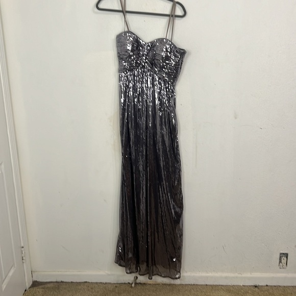 La Femme - Gunmetal Sequin Prom Dress - Picture 3 of 6